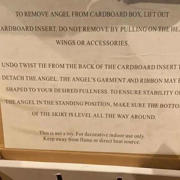 CHRISTMAS Kirkland 9" Decorative Angel Orange Gold Dress Holding Star NEW - Picture 8 of 8